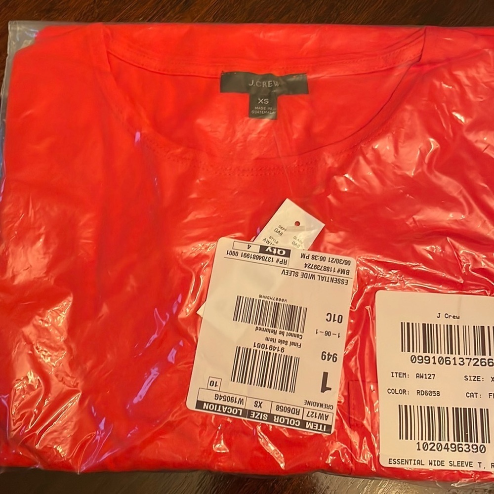 New J.Crew Essential Wide-sleeve T-shirt Grenadine AW127